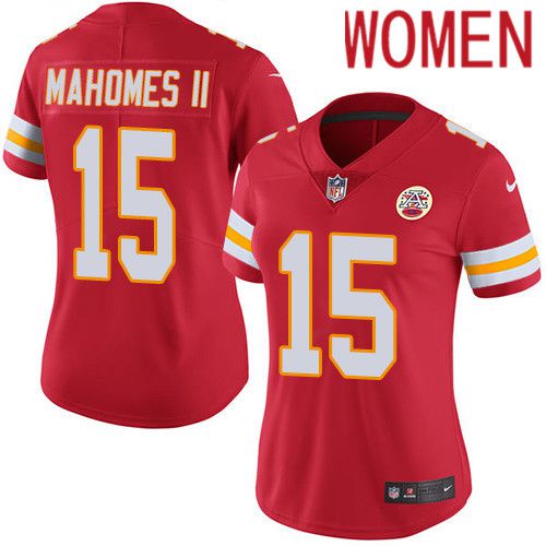 Women Kansas City Chiefs #15 Patrick Mahomes II Nike Red Vapor Limited NFL Jersey